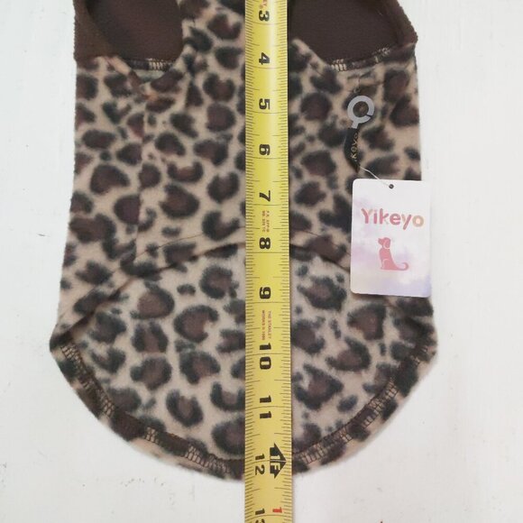 Yikeyo Soft Brown Leopard Print Dog Shirt - Size Medium - Picture 5 of 7
